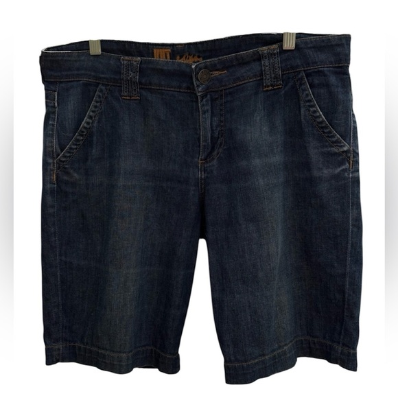 KUT from the Kloth Bermuda Mid Rise Denim Jean Shorts - Picture 2 of 11